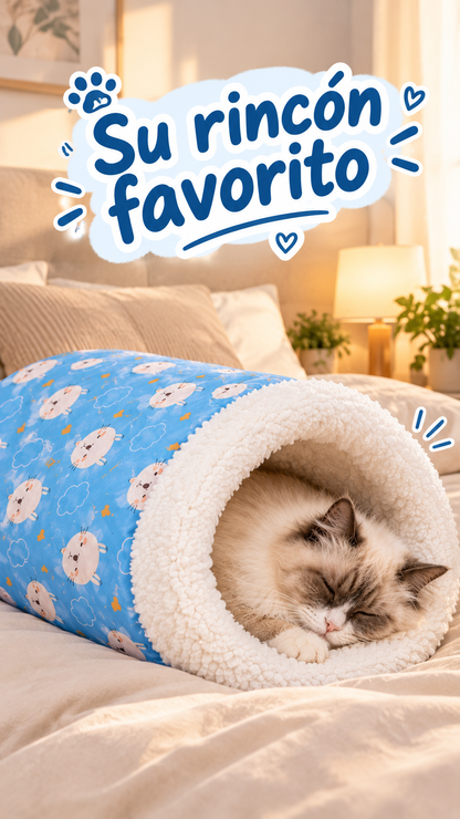 Saco para gatos que duerme pegado a tu cama